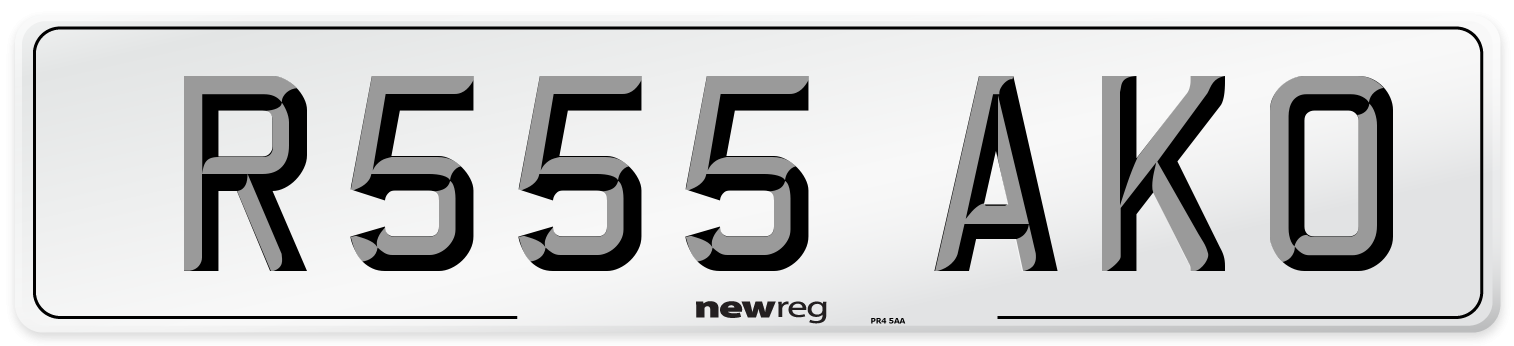 R555 AKO Number Plate from New Reg